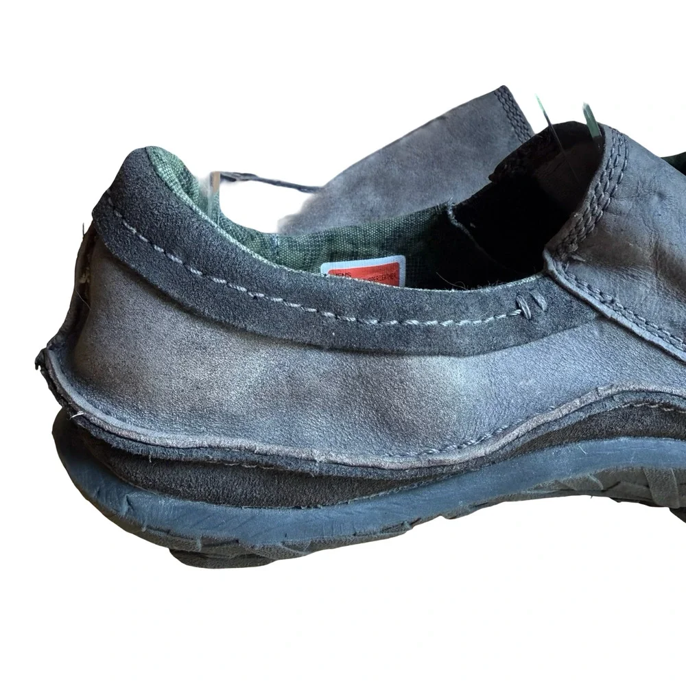 Cushe Dawn Patrol Slipper Dark Gray Raw Leather Slip On Loafers Shoes sz 9